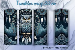 Owl Tumbler Sublimation, 20 oz Tumbler Wrap Product Image 2