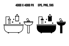 Bathroom Icons Product Image 1