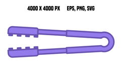 Colored Kitchen Tongs Icon Product Image 1