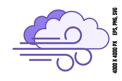 Colored Wind Icon Product Image 1