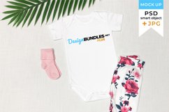 Baby Bodysuit Mock up in PSD and JPG Files | Crafters mockup Product Image 1