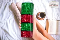 Christmas Sequin Sublimation Skinny Tumbler Wrap| 20oz | Png Product Image 3