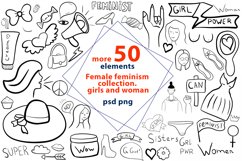 Female feminism collection. girls and woman Product Image 1