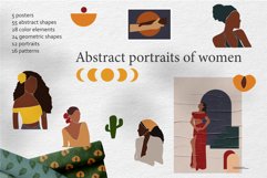Abstract woman portraits clipart-modern forms Product Image 1