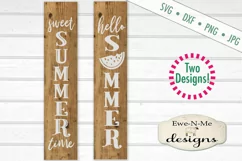 Sweet Summer Watermelon Vertical Porch Sign SVG Cut File Product Image 1
