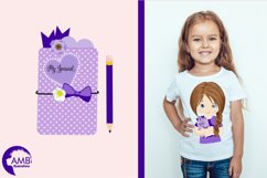 Purple Planner Girls Clipart AMB-2176 Product Image 3