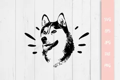 Cute Husky Svg Cut File Product Image 1
