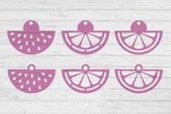 Fruite slices Earrings template svg dxf png ai files Product Image 1