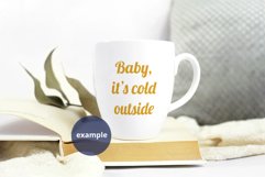 Neutral background Bistro mug mockup PSD, full wrap mockup Product Image 4