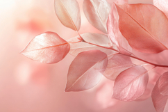 Pink Leaves Background Wallpaper Product Image 1