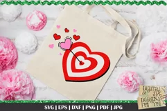 Bull's Eye Heart SVG | Hearts SVG | Valentine design SVG Product Image 4