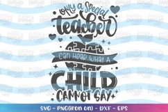 Teacher svg Only a special teacher svg Autism awareness Product Image 2