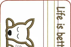 ITH Love My Dog Zipper Bag - Fully Lined, 5X7 HOOP Product Image 3
