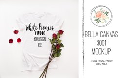 White Bella Canvas 3001 Shirt Mockup St Valentine Product Image 1