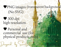 Famous Islamic buildings 4 clip art illustrations Kaaba png Product Image 2
