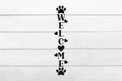Welcome Porch Sign SVG, Front Porch Sign SVG, Vertical Sign Product Image 2