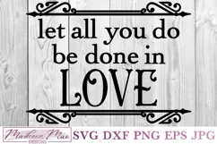 Let All You Do Be Done In Love SVG, Bible Verse SVG Product Image 2