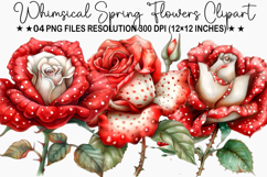 Whimsical Spring Flowers Clipart Product Image 1
