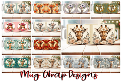 80 Giraffe Mug Wrap PNG Bundle | 11oz 15oz Sublimation Product Image 3