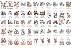 Merry Christmas Card. Printable cards BUNDLE Product Image 3