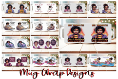 60 Pixel Afro Mug Wraps Sassy Self-Care PNGs for 11oz 15oz Product Image 3