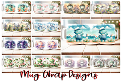 200 Cute Mug Wrap PNG Bundle | 11oz 15oz Sublimation, Dino Product Image 8