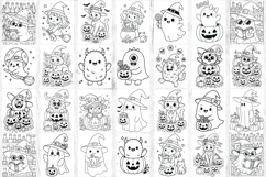 Cute Halloween coloring pages bundle Product Image 2