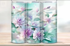 Blooming Spring Tumbler Sublimation, 20 oz Tumbler Wrap Product Image 2