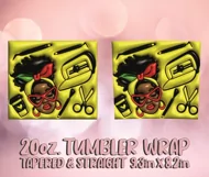 3D Puff Tumbler Wrap 20oz, Cricut Girl PNG, Afro Messy Bun Product Image 2