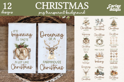 Christmas Kitchen Towel Sublimation Bundle Product Image 1