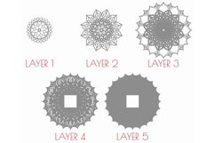 C23 - Wall Clock for Laser cut, Mandala Clock DXF pattern Product Image 8