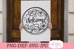 Welcome round sign svg, Porch sign svg Product Image 3