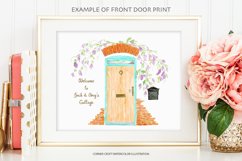 Watercolor Clipart My Front Door Cottage Charm Product Image 4