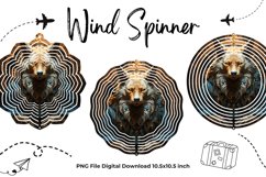 Wolf Wind Spinner Template Wolf Sublimation Wind Spinner_21 Product Image 1