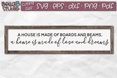 A House Is Made Of Boards and Beams SVG File, Wood Sign SVG Product Image 1