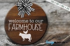 Welcome To Our Farmhouse SVG | Cow Chicken SVG Product Image 1