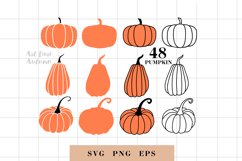 Pumpkin SVG bundle, pumpkin silhouette svg, Thanksgiving svg Product Image 1