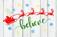 Santa's Sleigh SVG | Believe SVG | Christmas SVG Product Image 4