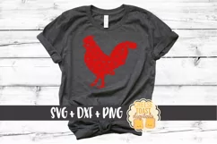 Distressed Rooster - Farm Animal SVG PNG DXF Cut Files Product Image 1