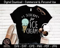 I Scream For Ice Cream - Ice Cream SVG, Summer Ices Food SVG Product Image 3