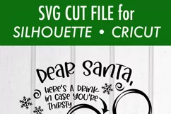 Dear Santa Christmas Eve Plate - Milk Cookies - SVG File Product Image 3