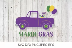 Mardi Gras Truck. Mardi Gras Carnival SVG cut file. Product Image 1