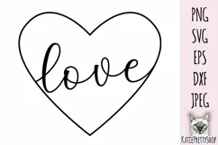 Love in heart, Heart Svg cut file. Product Image 2