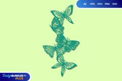 Butterflies Papercut SVG Product Image 1