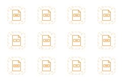 Set Of File Formats Icons Product Image 1