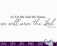As For Me And My House Christian Farmhouse Sign Svg Product Image 2