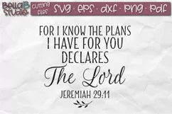 Jeremiah 29 SVG, For I know the plans I have for you SVG Product Image 2