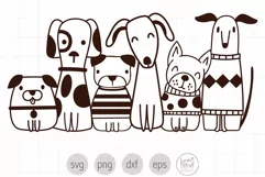 Cute Dogs SVG Cut File for Cricut, Dog Clipart Product Image 1