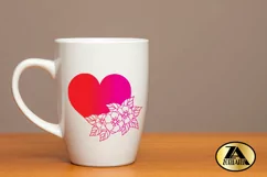 Flower Heart SVG PNG EPS DXF Flower SVG Floral Heart SVG Product Image 3