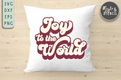 Joy to the World Retro Christmas SVG - PNG, DXF, SVG, EPS Product Image 3